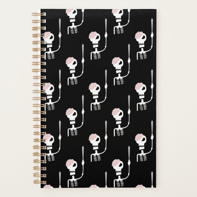 Halloween skeleton with a sword  planner (Front)