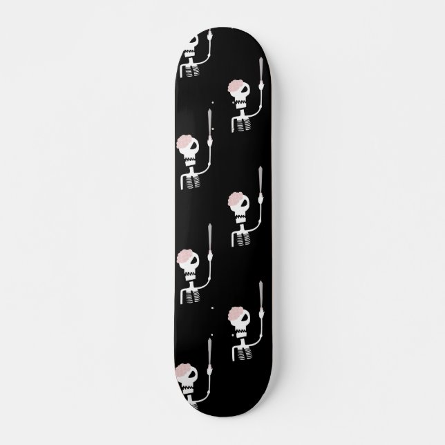 Halloween skeleton with a sword  skateboard (Front)