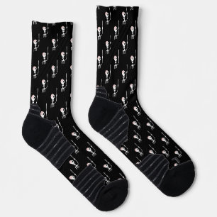 Halloween skeleton with a sword socks