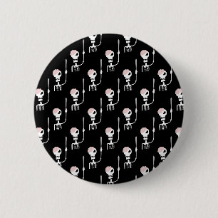 Halloween Skeleton with Sword 2 Inch Round Button
