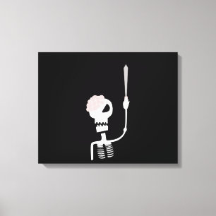 Halloween Skeleton with Sword Canvas Print