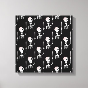 Halloween Skeleton with Sword Canvas Print