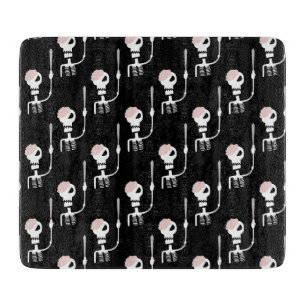 Halloween Skeleton with Sword Cutting Board