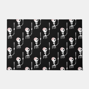 Halloween Skeleton with Sword Doormat