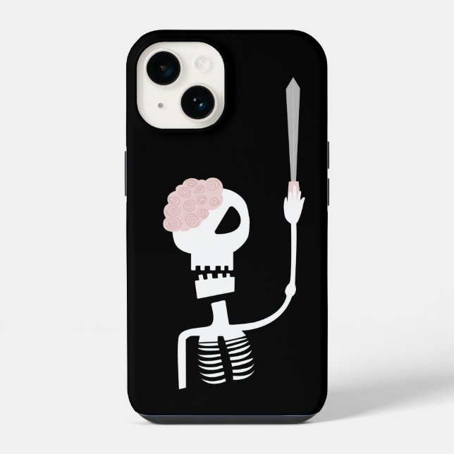 Halloween Skeleton with Sword iPhone Case (Back)