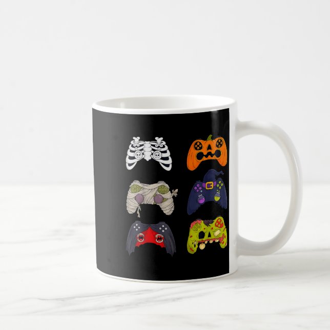 Halloween Skeleton Zombie Gaming Controllers  Coffee Mug (Right)