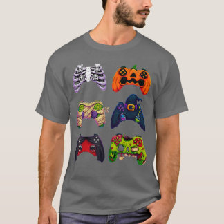 Halloween Skeleton Zombie Gaming Controllers frien T-Shirt