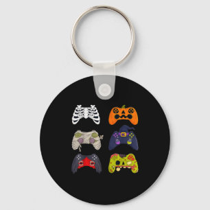 Halloween Skeleton Zombie Gaming Controllers Keychain