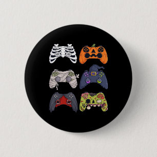 Halloween Skeleton Zombie Gaming Controllers Mummy 2 Inch Round Button