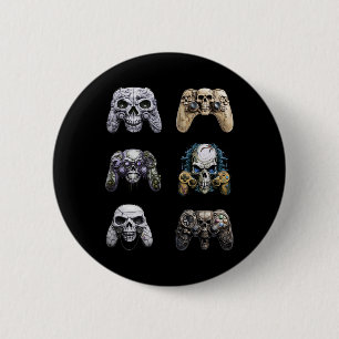 Halloween Skeleton Zombie Gaming Controllers Mummy 2 Inch Round Button