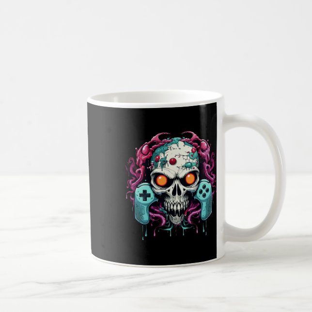 Halloween Skeleton Zombie Gaming Controllers Mummy Coffee Mug (Right)