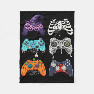Halloween Skeleton Zombie Gaming Controllers Mummy Fleece Blanket