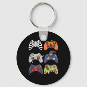 Halloween Skeleton Zombie Gaming Controllers Mummy Keychain