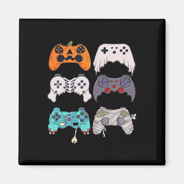 Halloween Skeleton Zombie Gaming Controllers Mummy Magnet (Front)