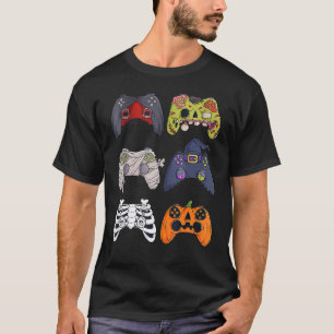 Halloween Skeleton Zombie Gaming Controllers Mummy T-Shirt