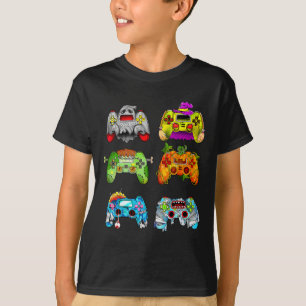Halloween Skeleton Zombie Gaming Controllers Mummy T-Shirt