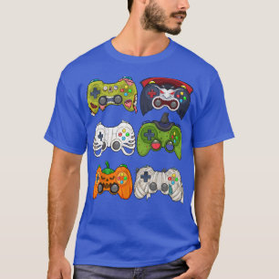 Halloween Skeleton Zombie Gaming Controllers Mummy T-Shirt