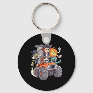 Halloween Skeleton Zombie Monster Truck Vampire Bo Keychain