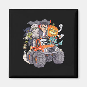 Halloween Skeleton Zombie Monster Truck Vampire Bo Magnet
