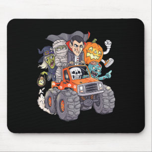Halloween Skeleton Zombie Monster Truck Vampire Bo Mouse Pad