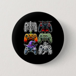 Halloween Skeleton Zombie Mummy Gaming Controllers 2 Inch Round Button