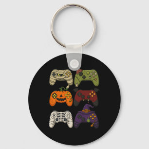 Halloween Skeleton Zombie Mummy Gaming Controllers Keychain