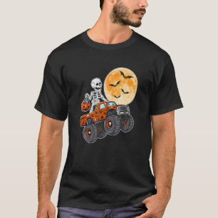 Halloween Skeleton Zombie Riding Monster Truck Vam T-Shirt