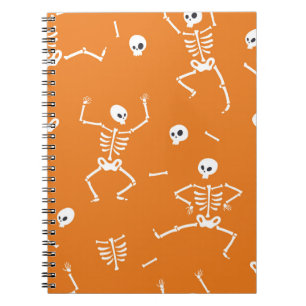 Halloween Skeletons Fun Seamless Pattern Notebook