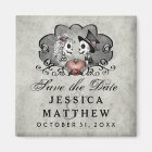 Halloween Skeletons Grey Black Heart Save the Date