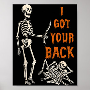 Halloween Skeletons Ive Got Your Back Costume Men Poster
