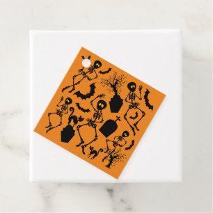 Halloween Skeletons Macabre Dance Favour Tags