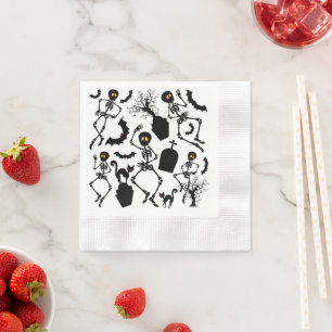 Halloween Skeletons Macabre Dance Napkin