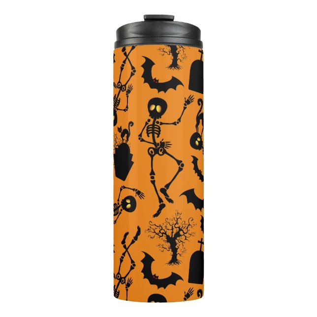 Halloween Skeletons Macabre Dance Thermal Tumbler (Front)