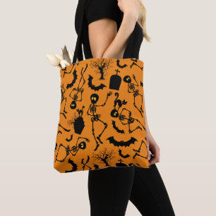Halloween Skeletons Macabre Dance Tote Bag