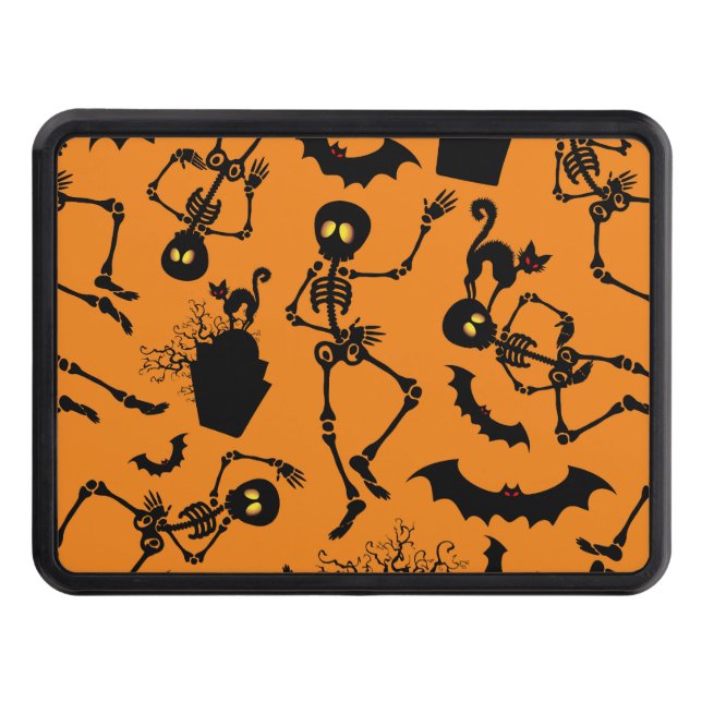 Halloween Skeletons Macabre Dance Trailer Hitch Cover (Front)