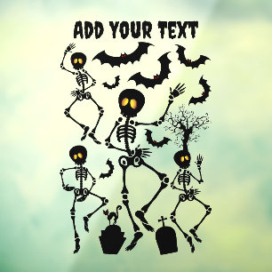Halloween Skeletons Macabre Dance Window Cling