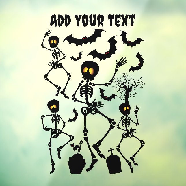 Halloween Skeletons Macabre Dance Window Cling (Sheet 3)