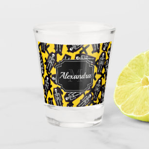 Halloween Skeletons Pattern Shot Glass