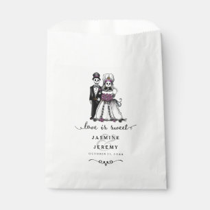 Halloween Skeletons Purple  Love is Sweet Favour Bag