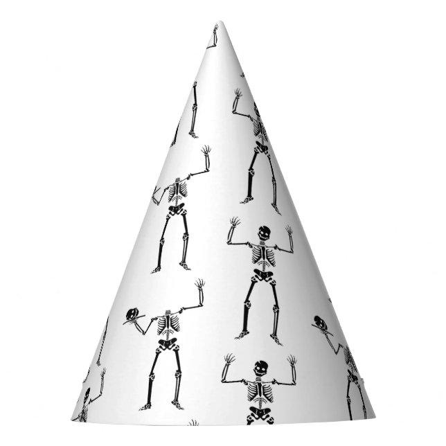 Halloween Skeletons, Trick Or Treat, Boo Party Hat (Front)