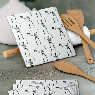 Halloween Skeletons, Trick Or Treat, Boo Tile