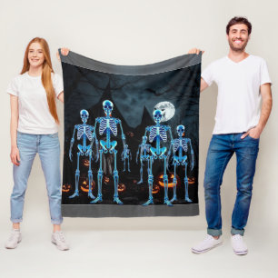 HALLOWEEN SKELTONS FLEECE BLANKET