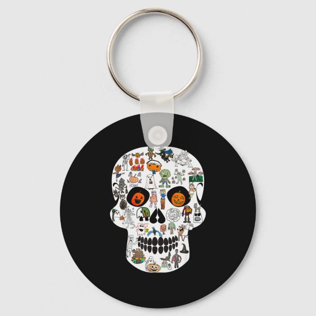 Halloween Skull 2025  Keychain (Front)