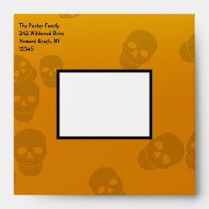 Halloween Skull 5.25" Square Envelope