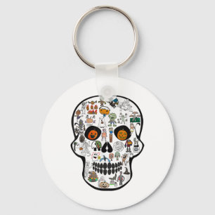 Halloween Skull 67 2025 Keychain