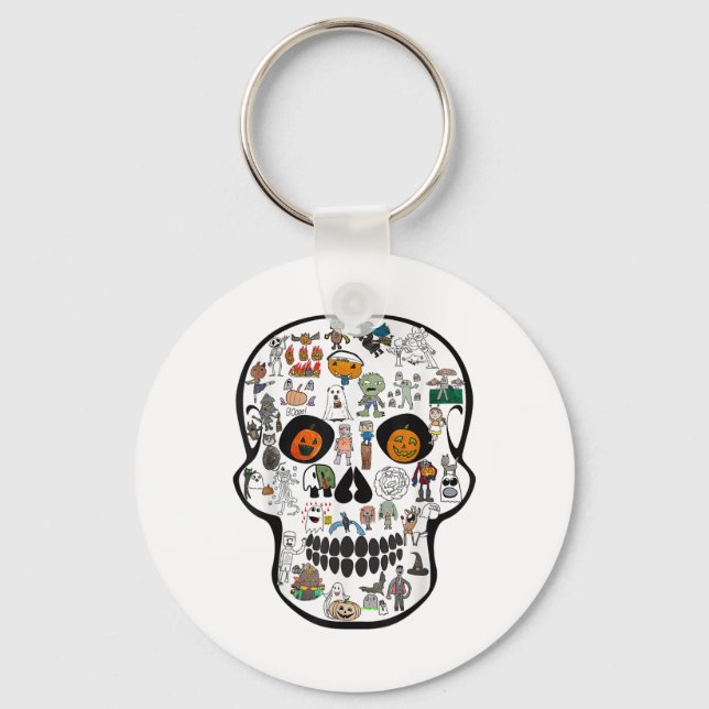 Halloween Skull 67 2025  Keychain (Front)