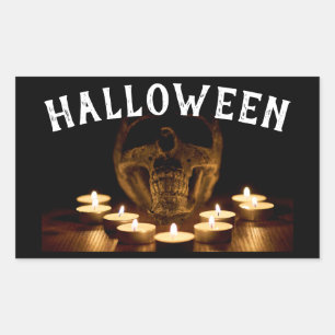 Halloween Skull and Candles Sticker