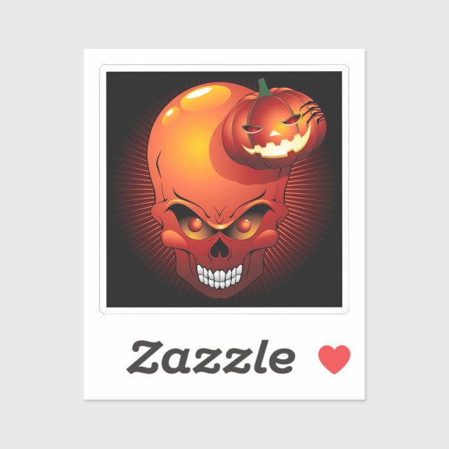 Halloween Skull and Pumpkin   (Sheet)