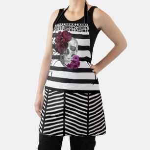 Halloween skull apron 
