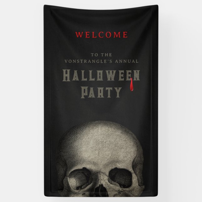 Halloween Skull  Banner (Vertical)